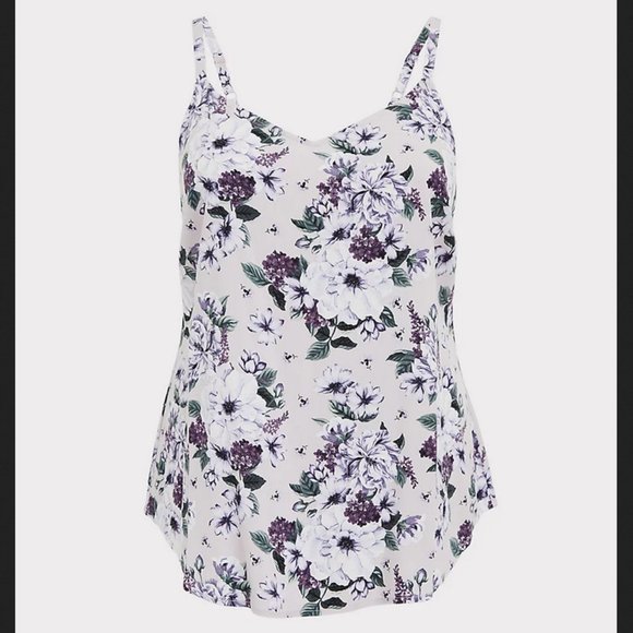 Torrid 5 5x Ava - Purple Floral Challis Cami - Picture 1 of 3
